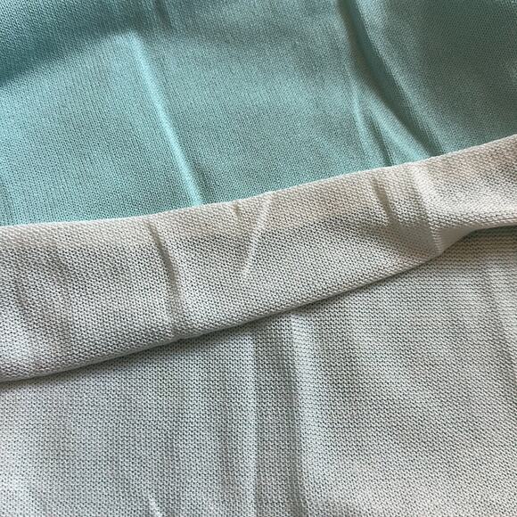 Sigrid Olsen Double Layered Sweater Cotton Rayon 3/4 Sleeve Light Blue M Petite - Picture 12 of 15